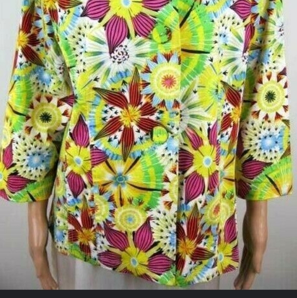 Bamboo Traders Jacket Women Plus Size 1X 3/4 Sleeve 3 Button Lightweight Shacket - Picture 11 of 12